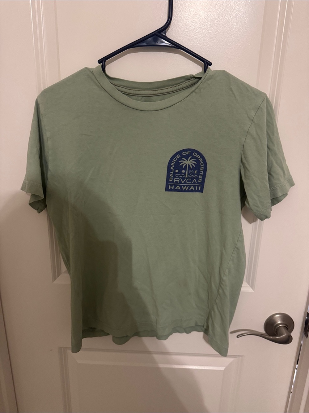 RVCA Safe Green Hawaii Palm Logo T‑Shirt
